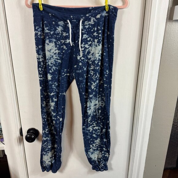 MONROW Blue Tie-Dye Jogger Pants – 100% Cotton Lounge Sweatpants, Size Small - Picture 2 of 8
